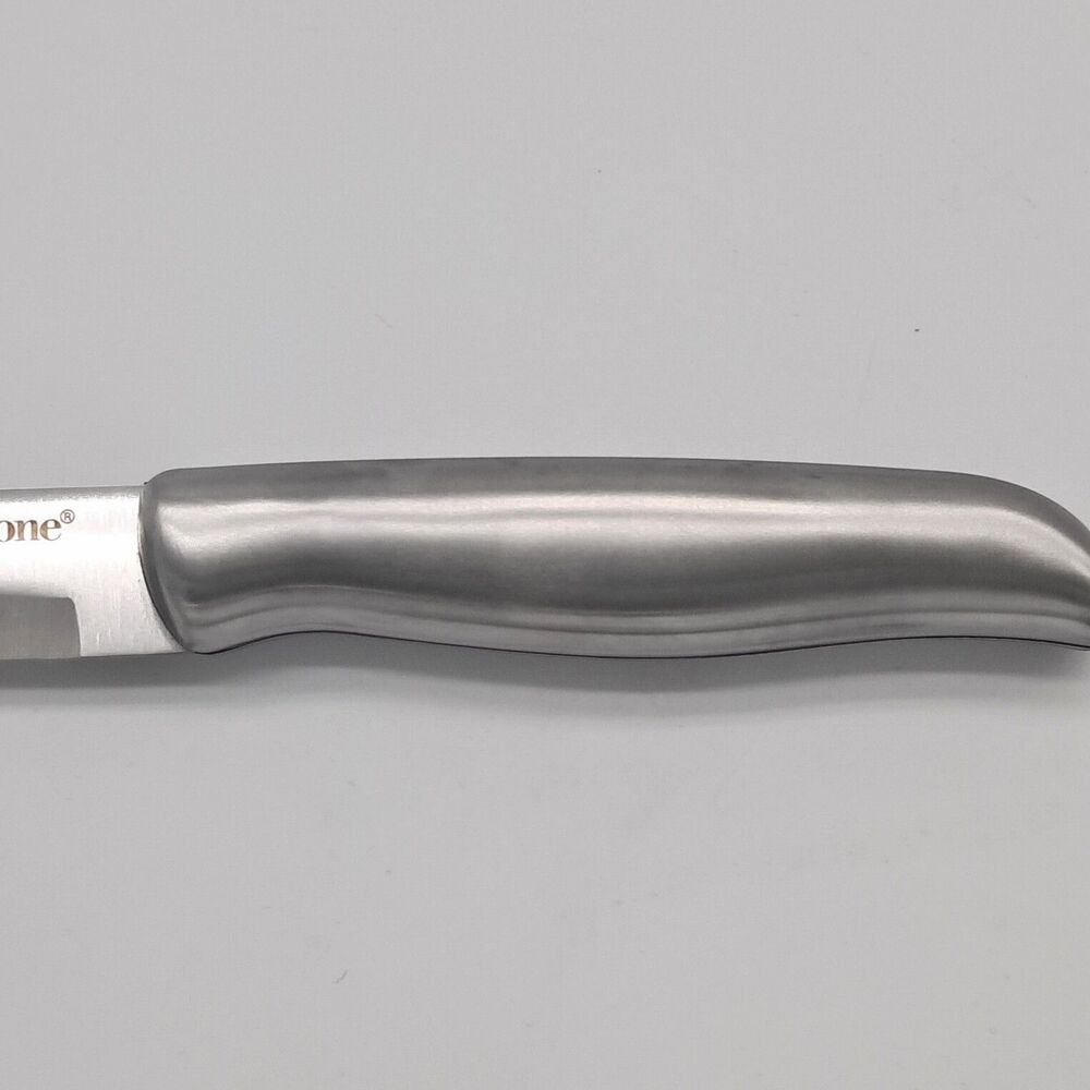 Brookstone 9" Stainless Steel Serrated Steak Knife Set Of Three Modern All-Metal - Picture 6 of 8
